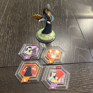 Disney Infinity Figure Disney’s Mulan Character Figure + Power Disc Lot
